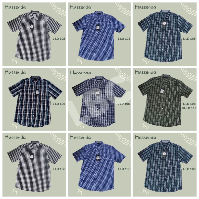 kemeja casual Pria hassenda original