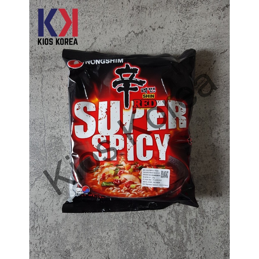 

Nongshim Shin Ramyun Red Super Spicy 120gr PACK - Ramyeon/ Ramen Korea Super Pedas
