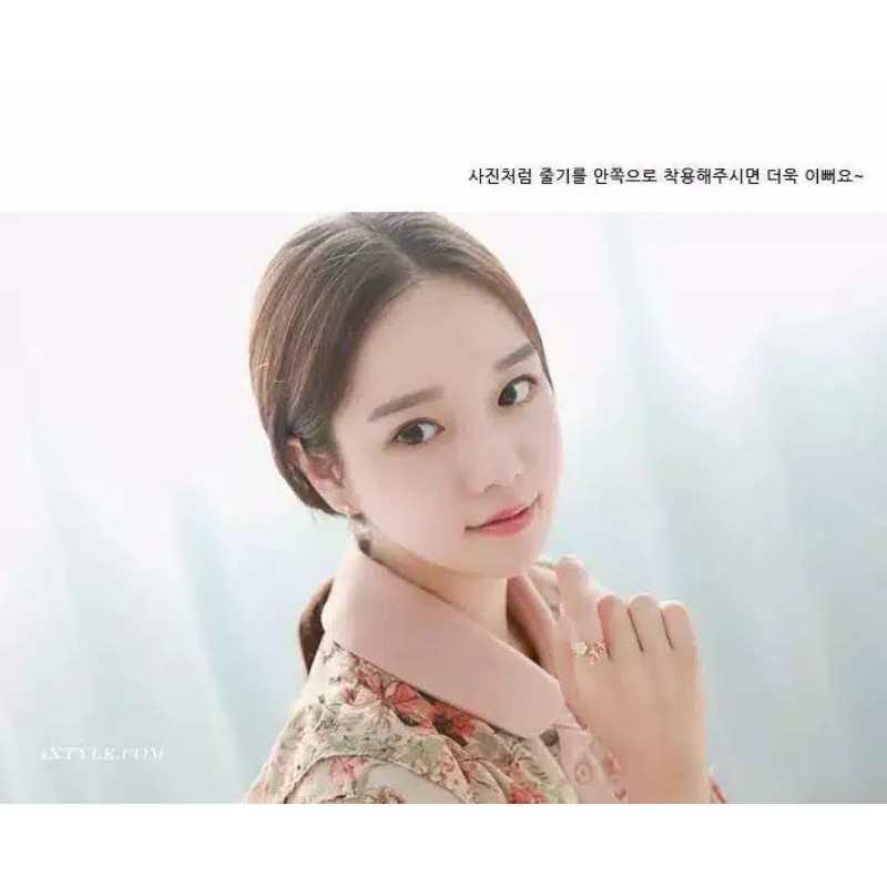 Cincin Korea Opening Ring Floral Blossom Bunga