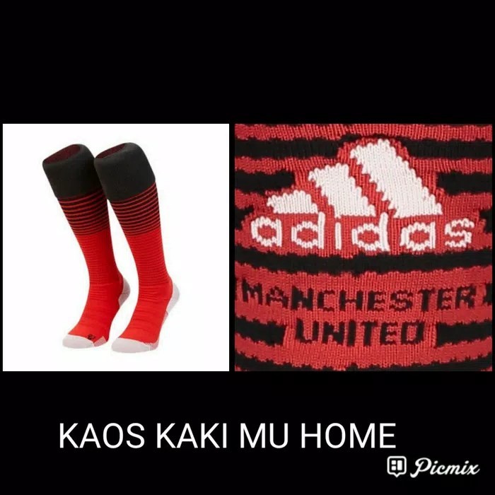 TERMUURAAH, KAOS KAKI BOLA MANCHESTER_UNITED MU HOME OFFICIAL 2018-2019 GRADE ORI .