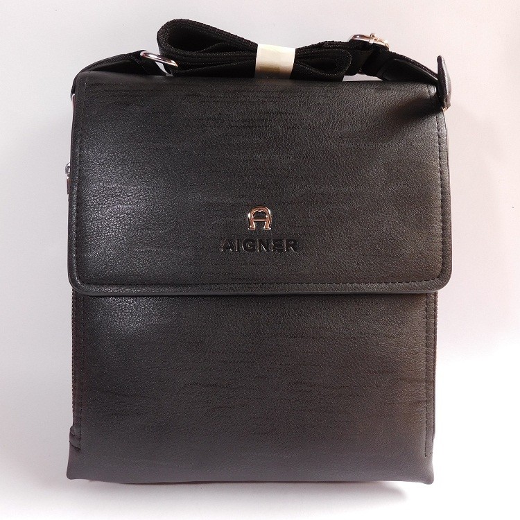 TAS SELEMPANG PRIA KANTOR CASUAL IMPORT - AIGNER 6899 BLACK
