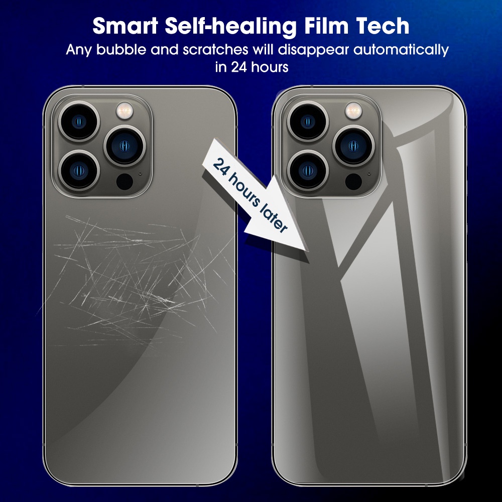 Film Hydrogel Pelindung Layar Belakang Handphone Transparan Ultra Tipis Anti Gores Untuk iPhone 14 / 14pro / 14plus / 14pro Max