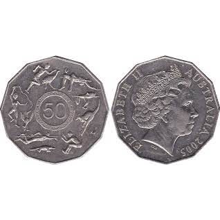 AUSTRALIA 50 CENT KOIN ASING AUD