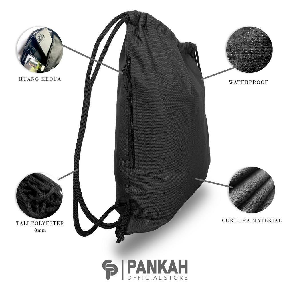 Tas Sekolah Pria Wanita Terlengkap / Tas Serut Anti Air / String Bag Waterproof Premium