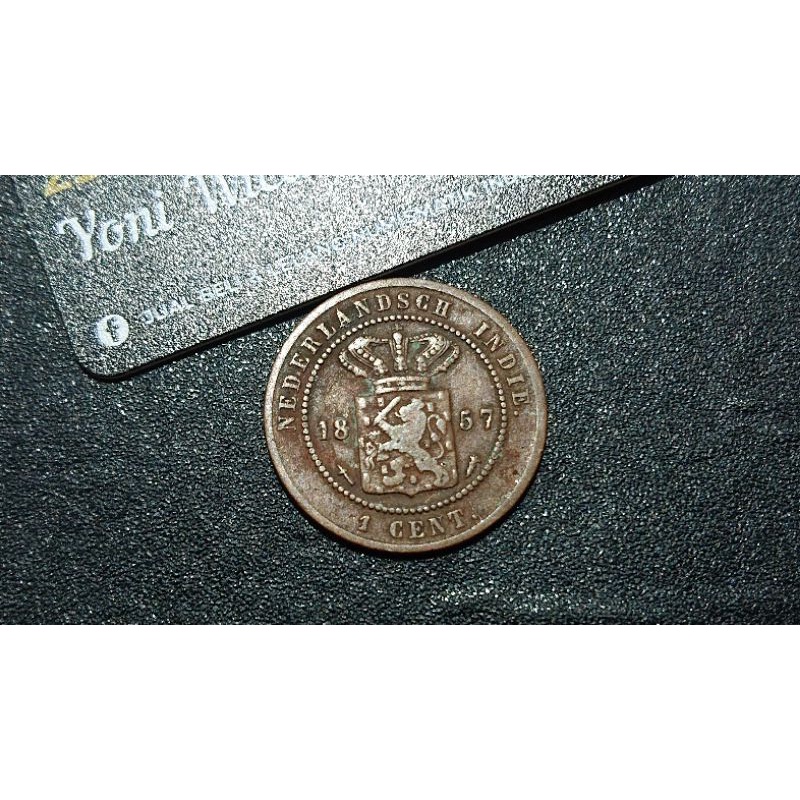 1 cent#1 sen nederland indie 1857 sesuai foto ASLI