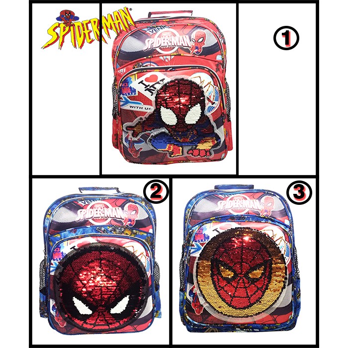 Tas Anak Ransel SEQUIN SPIDERMAN - Tas Anak Ransel SD usap