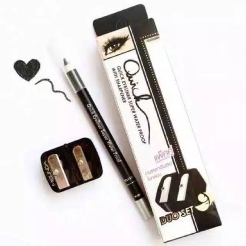 (READY) MEILINDA Quick Eyeliner Duo Set Super Water Proof Thailand