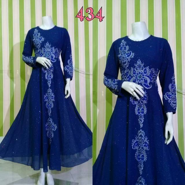 Gamis pesta bordir by RARA BUSANA (jumbo)