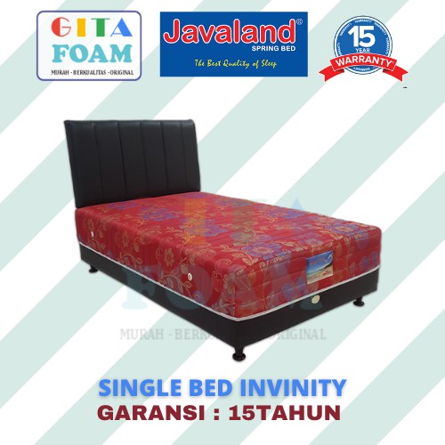 Set Kasur Tempat Tidur Springbed JAVALAND SERI INVINITY Single Bed Garansi 15 tahun