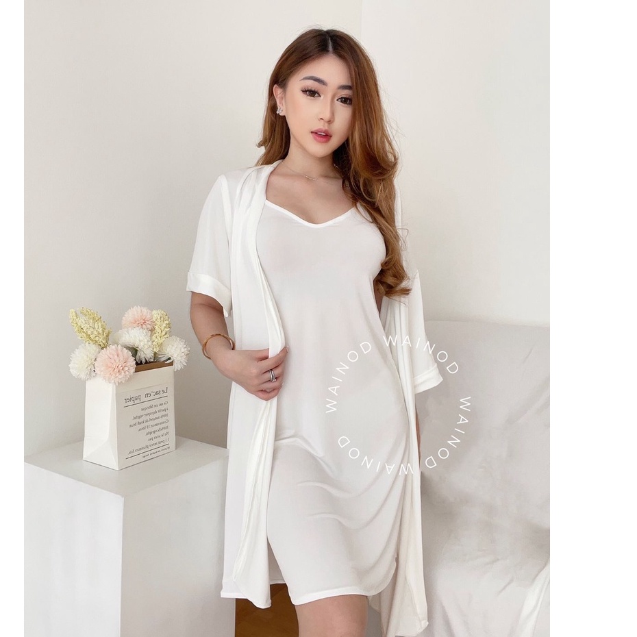 WAINODSHOP - CHERLY lingerie dress dan kimono