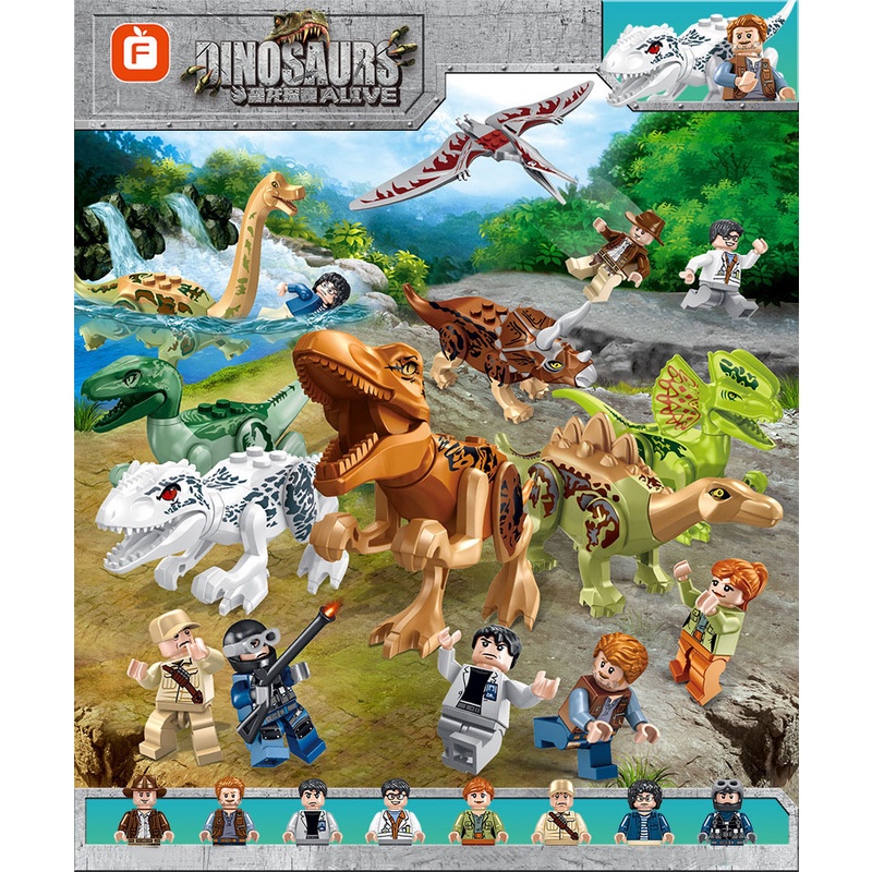 Dinosaurus Quest Seri Little Dinosaur Runaway Boy Intelektual Majelis Blok Bangunan Mainan DIY FC3700