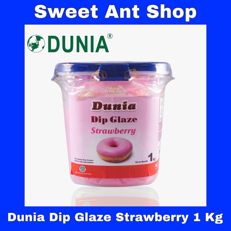 Dunia Dip Glaze Strawberry 1 Kg