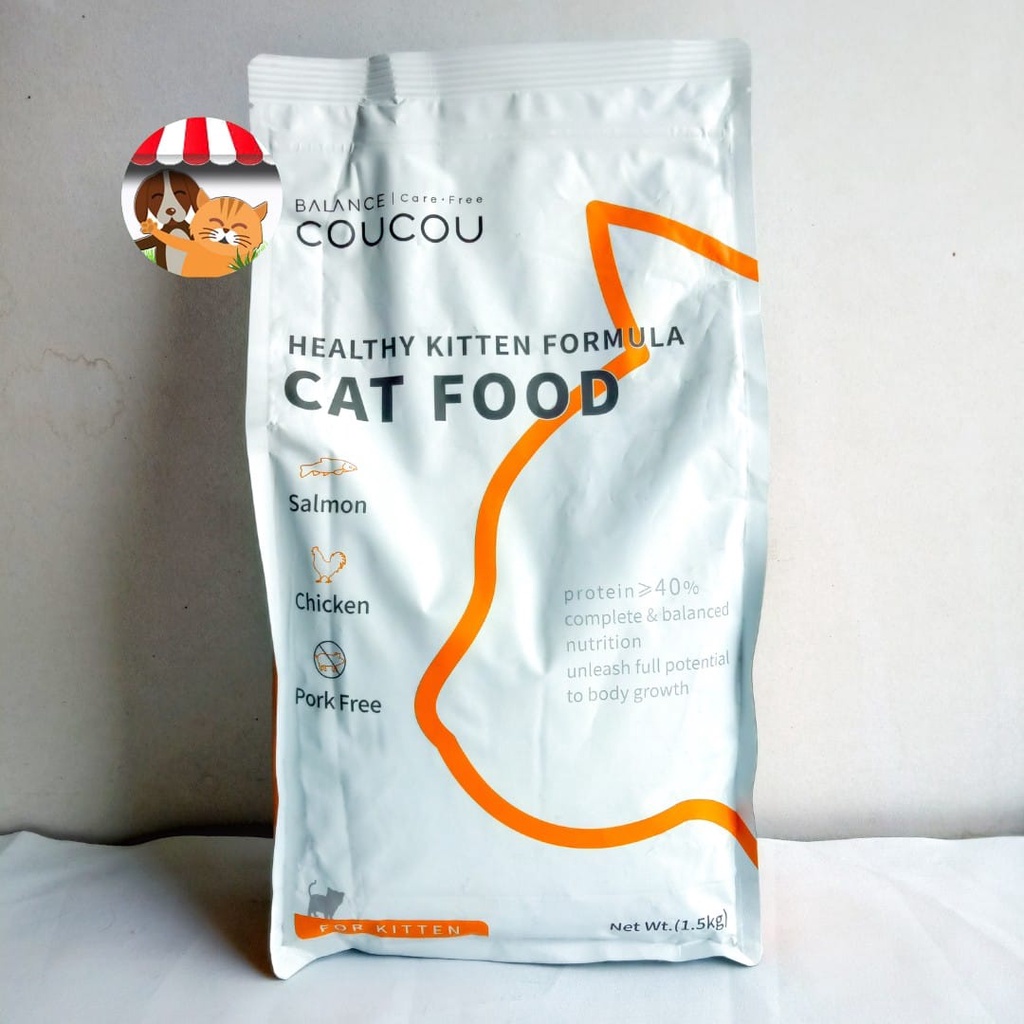 Coucou Cat Food Kitten Formula Salmon &amp; Chicken (PORK FREE) 1.5kg