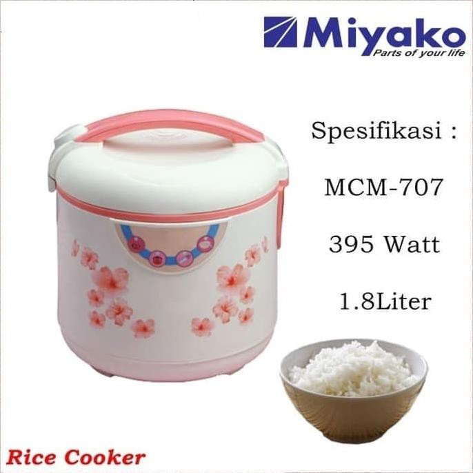 MIYAKO Magic Com 1.8 Liter / Rice Cooker 3in1 MCM 707 BC - Garansi Resmi 1 Tahun