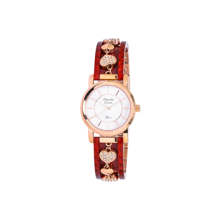 Jam Tangan Wanita Alexandre Christie AC 2610 LH BRGMSRE Passion Ladies White Dial Stainless Steel