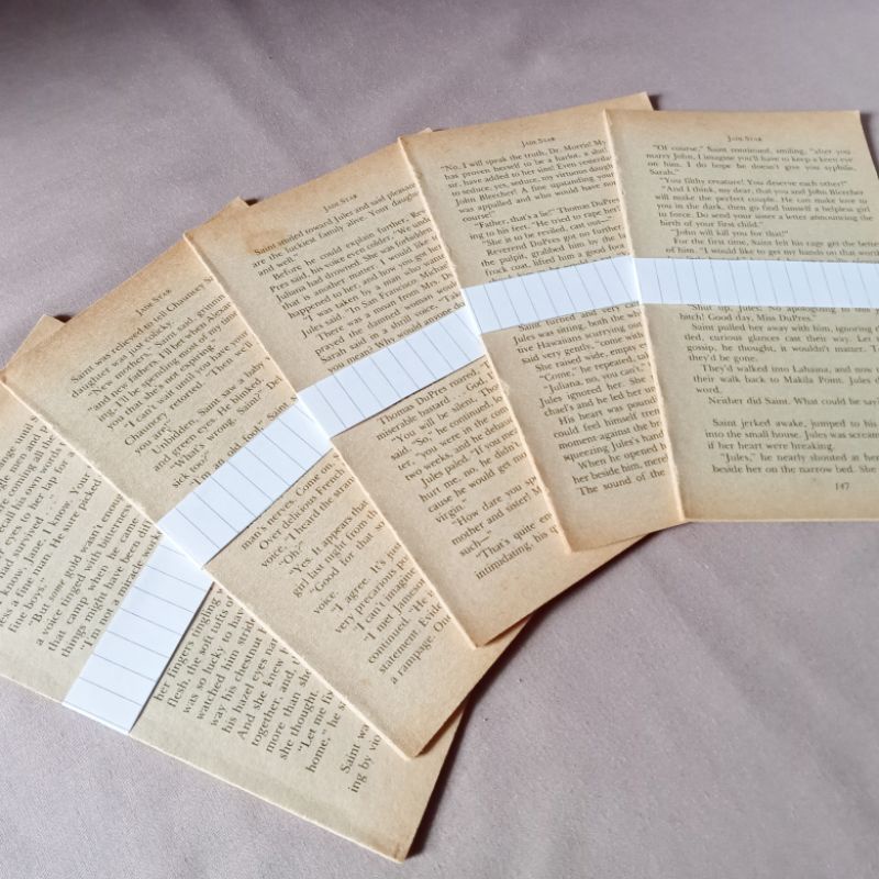 

NL~[10 lembar] Kertas vintage journaling | vintage novel paper deco