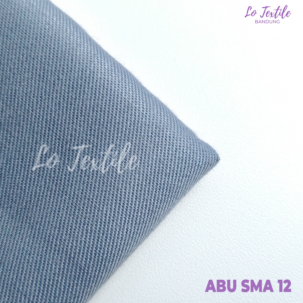 Kain Katun Toyobo Fodu Premium 0.5 Meter (Seri 1) - Bahan Katun Podu Cotton Koko Gamis Meteran-Abu Abu - 12