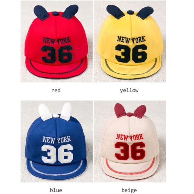 Topi baseball bayi baby cap 36 new york import