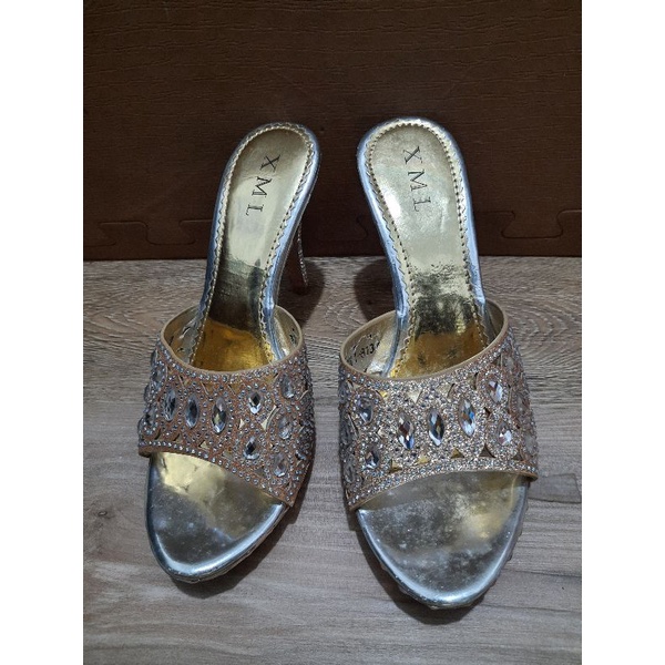 Preloved Sandal/Sepatu Wedding Wanita High Heels XML size 37 (23cm) Tinggi  10 cm