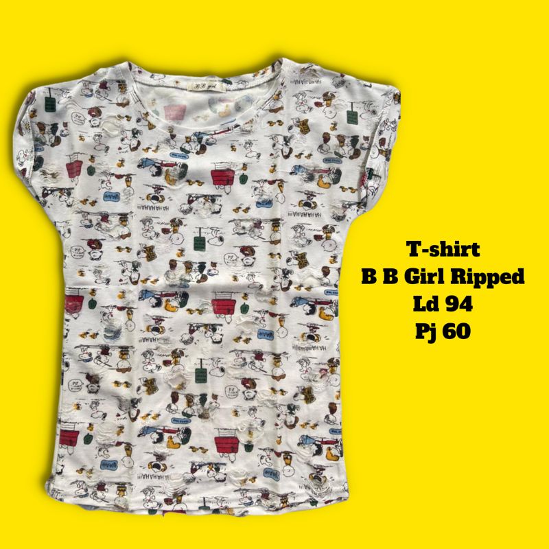 Tshirt B B Girl Ripped Preloved
