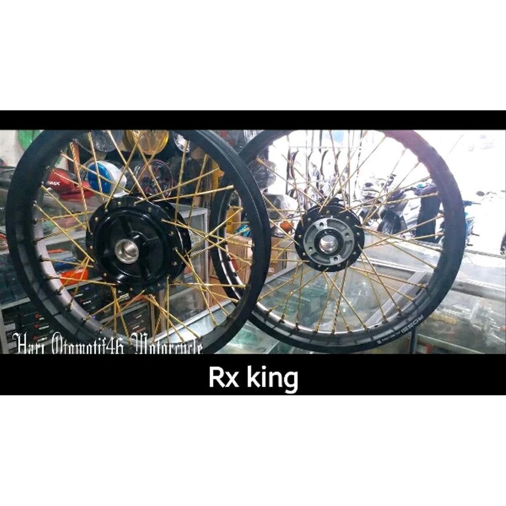 Sepaket Velg Jari Jari Rx King Diameter 17 Depan Belakang Velg