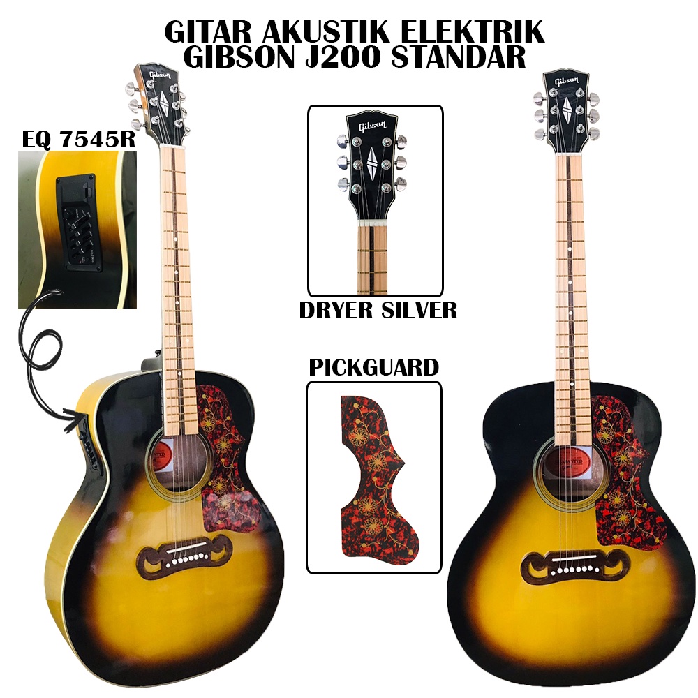 Gitar Akustik Gibson Double Run NECK UTUH