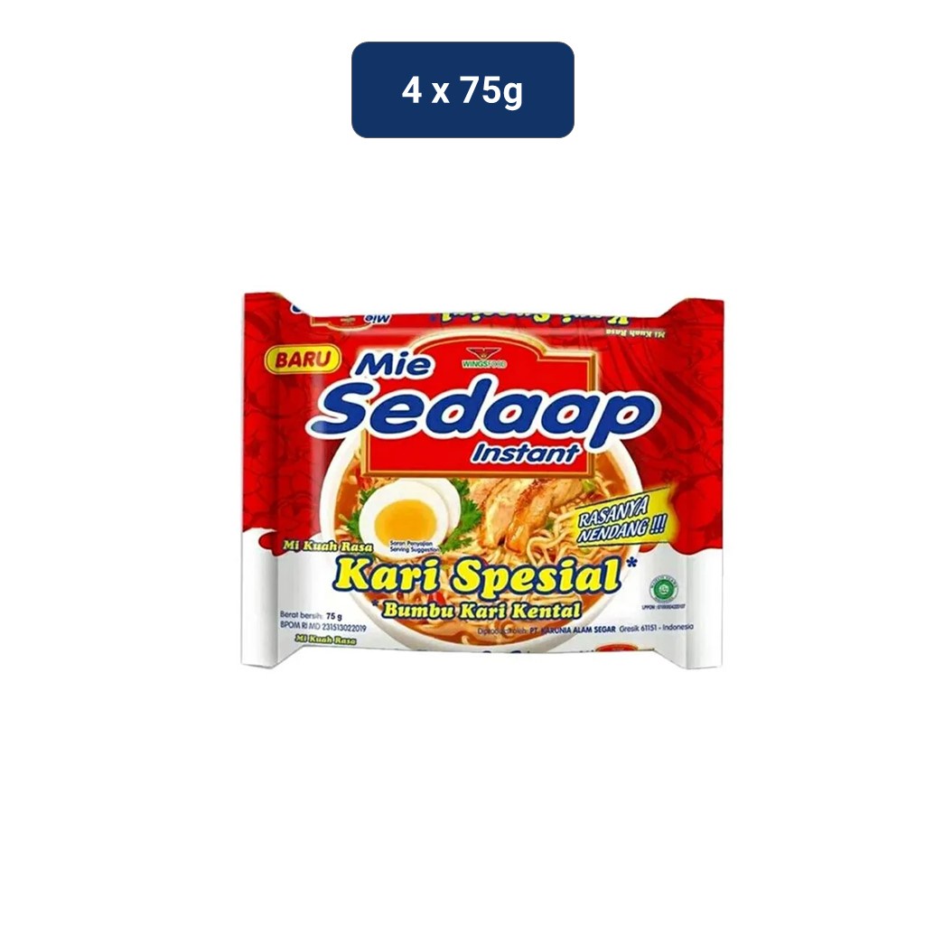 

Mie Sedaap Mi Instan Kari Spesial 4 x 75 gr