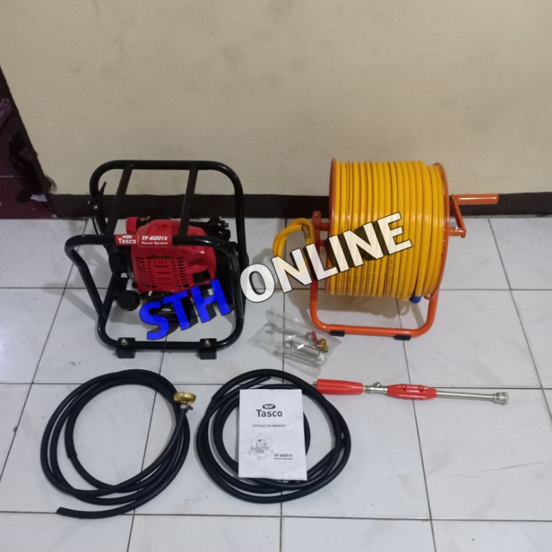 NEW SPRAYER PORTABLE 600 TX TASCO 4-TAK KOMPLIT SELANG 100 METER