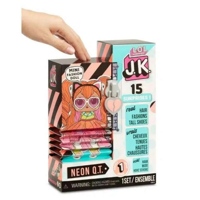 LOL Surprise JK Neon Q.T. QT Mini Fashion Doll 15 Surprises