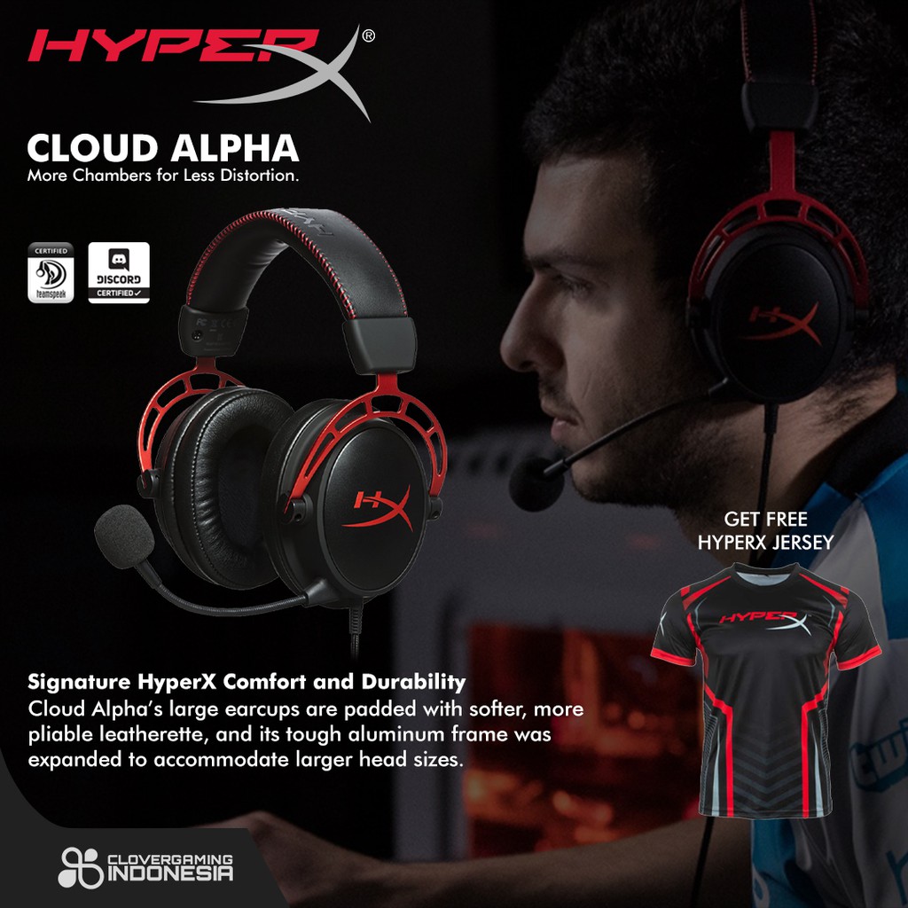 HyperX Cloud Alpha - Original Garansi Resmi - Headset Headphone Gaming