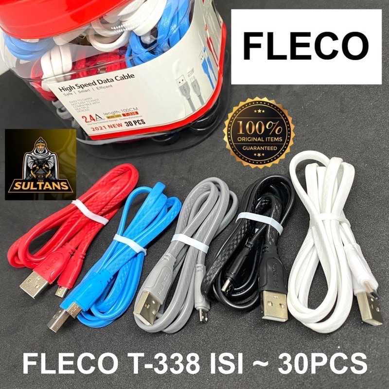 PROMO KABEL DATA FLECO MICRO T338 PERTOPLES ISI 30PCS