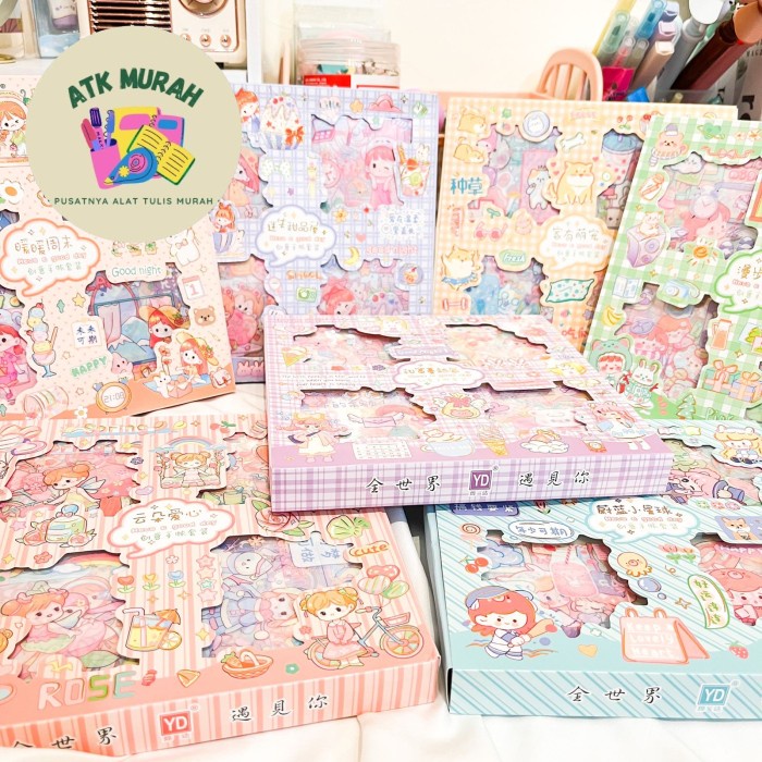 

Paket Sticker Senmu isi 32 lembar stuker jurnaling journal set buku al - Random
