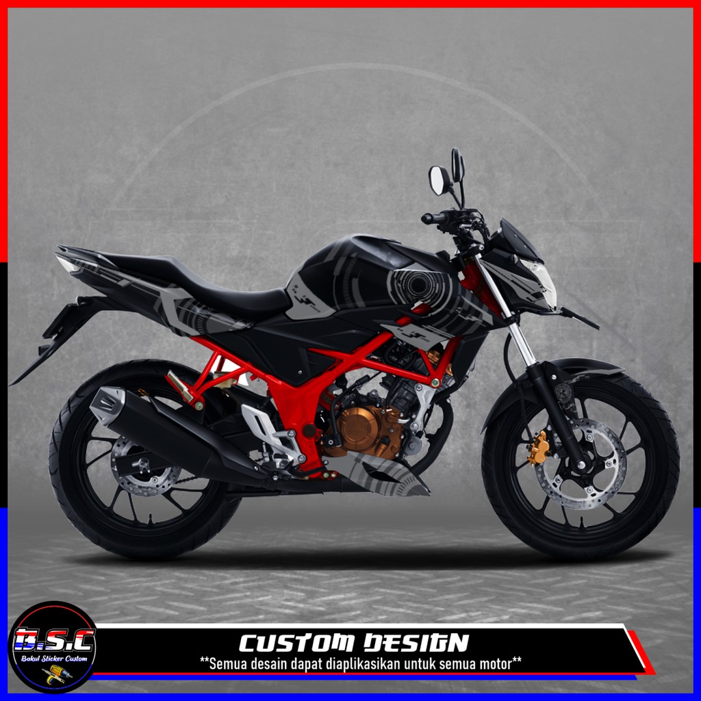 Decal FULL BODY Sticker CB 150R / CB150R / NEW CB 150R V.2 Motif Gear Techno Black