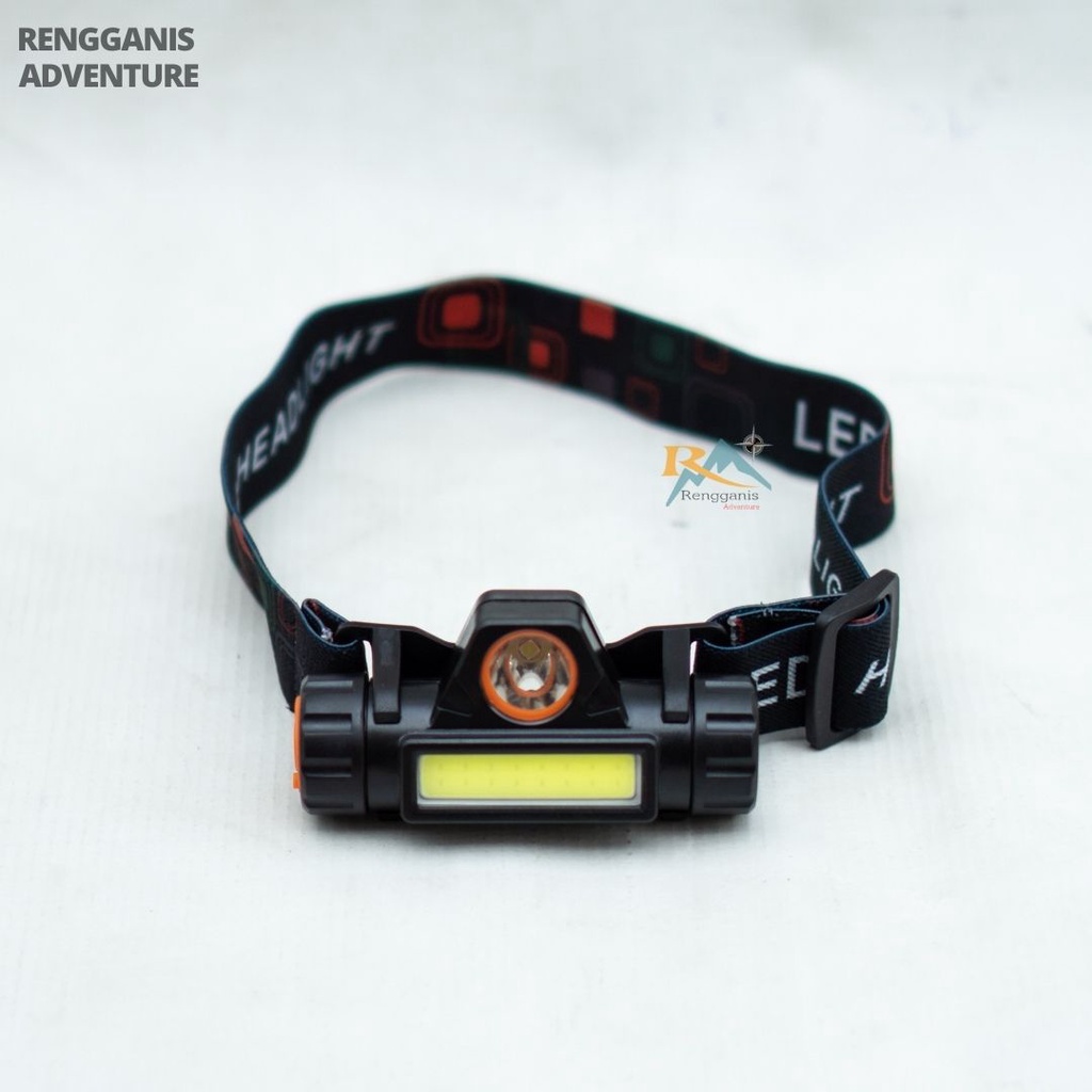 Headlamp LED High Power Mini Lampu Senter Kepala USB Penerangan Hiking