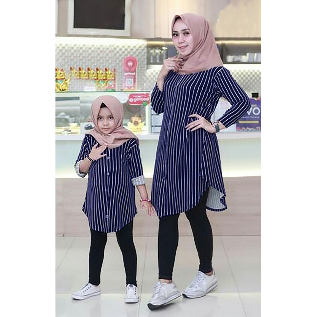 COD TUNIK STRIPE CP IBU DAN ANAK BELILAGIDONK FR COUPLE MK TUNIK STRIPE COUPLE MOM KID TERBARU 2021
