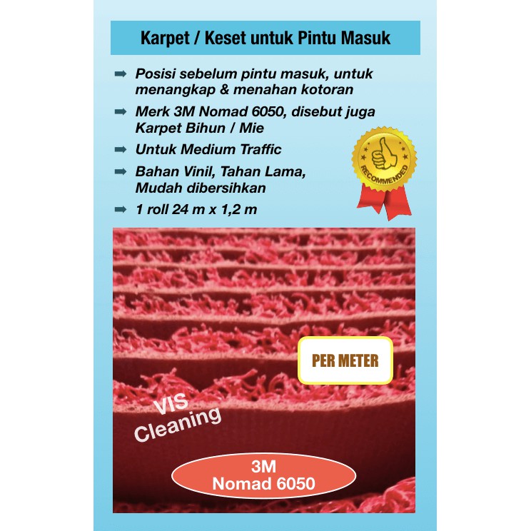 Karpet / Keset Mie 3M Nomad 6050 (per meter) (Warna Hijau, Biru, Coklat dan Merah Bata)