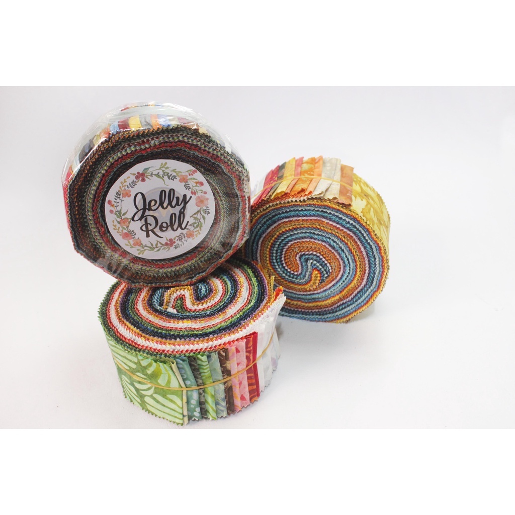 PRECUT QUILTING JELLY ROLL PATCHWORK QUILT BATIK