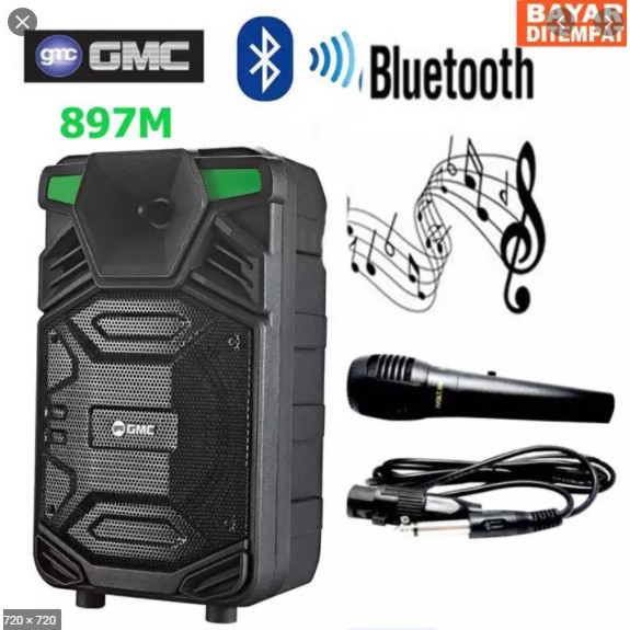 Speaker Portable GMC 897M Free Mic