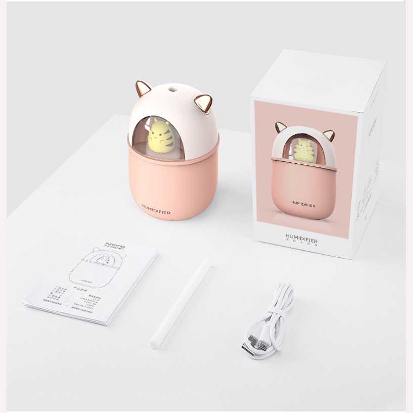 HFER Mini Air Humidifier Aromatherapy Oil Diffuser USB Cute Cat - H329