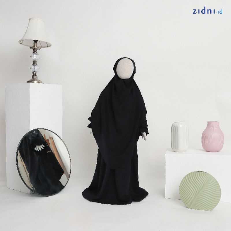 French Khimar Anak Set Gamis Anak Jetblack Murah By Zidni.id