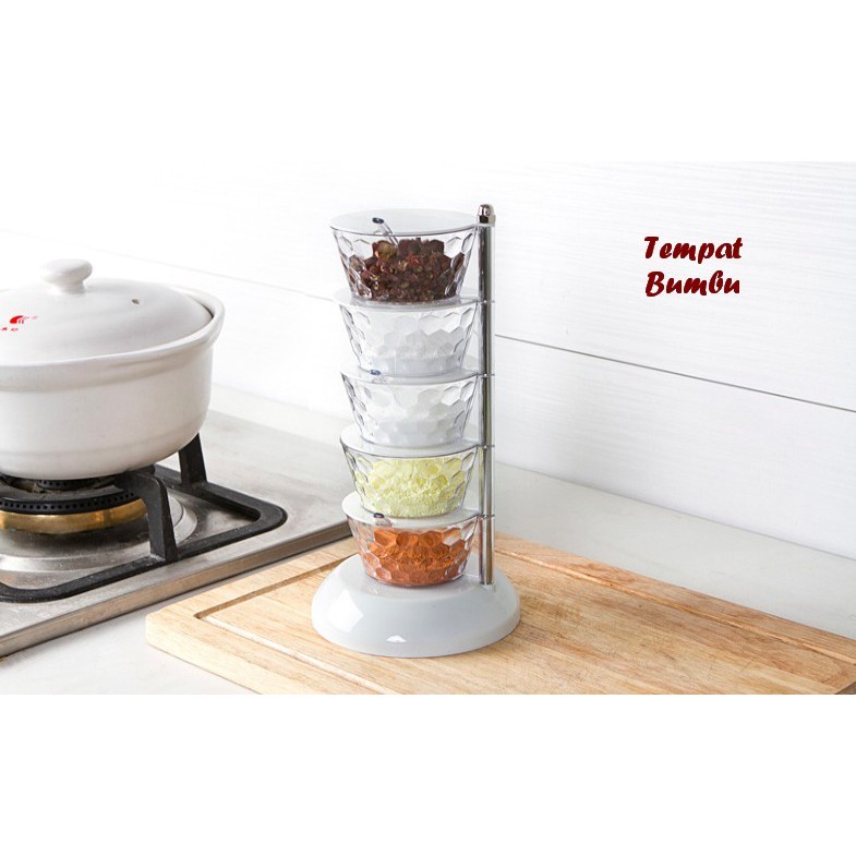 EM Tempat Bumbu 5 Tingkat Seasoning Storage unik