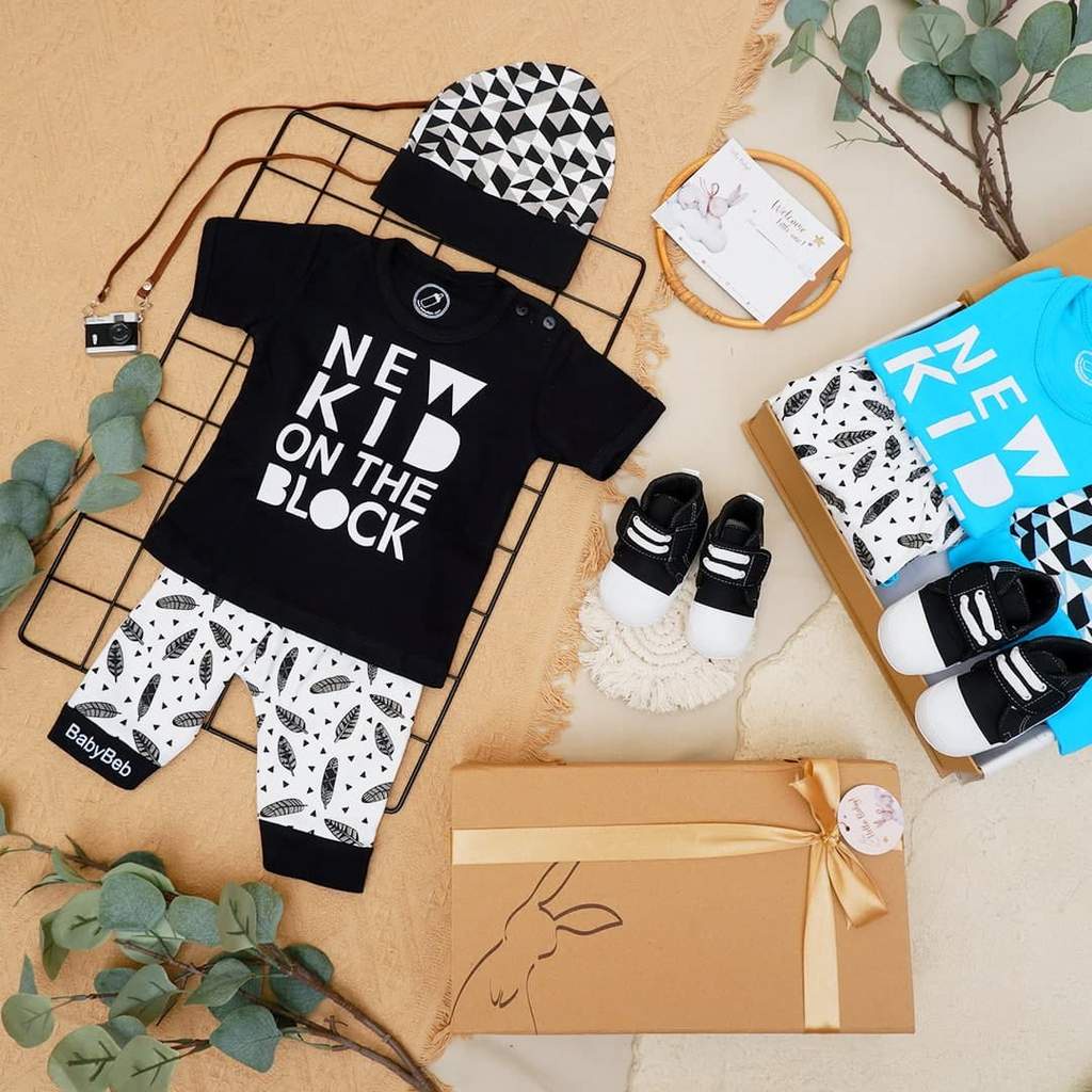 LIO036 Boys Baby Hampers 0-12 months/ Hampers bayi newborn/ Kado bayi/ baby boys gift set-Reed Black