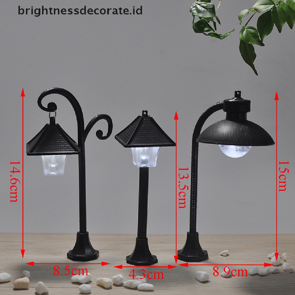 1 Pc Ornamen Miniatur Lampu Jalan Untuk Dekorasi Taman