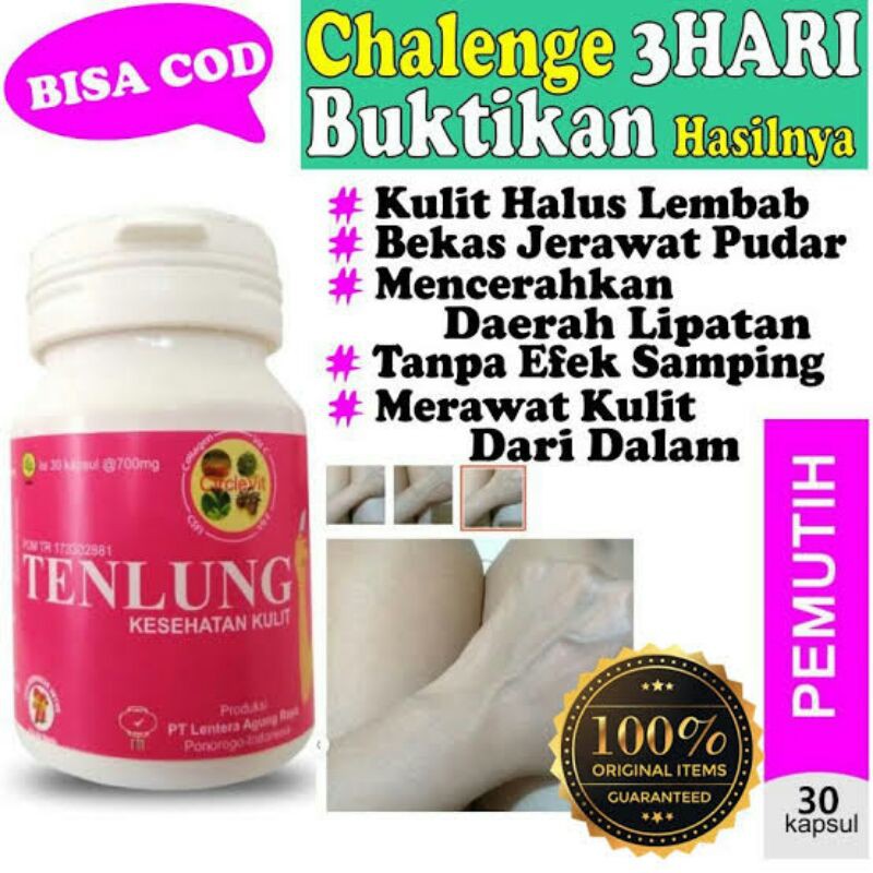 Tenlung Pemutih Badan (Tenlung KK) KECIL Isi 12 Kapsul