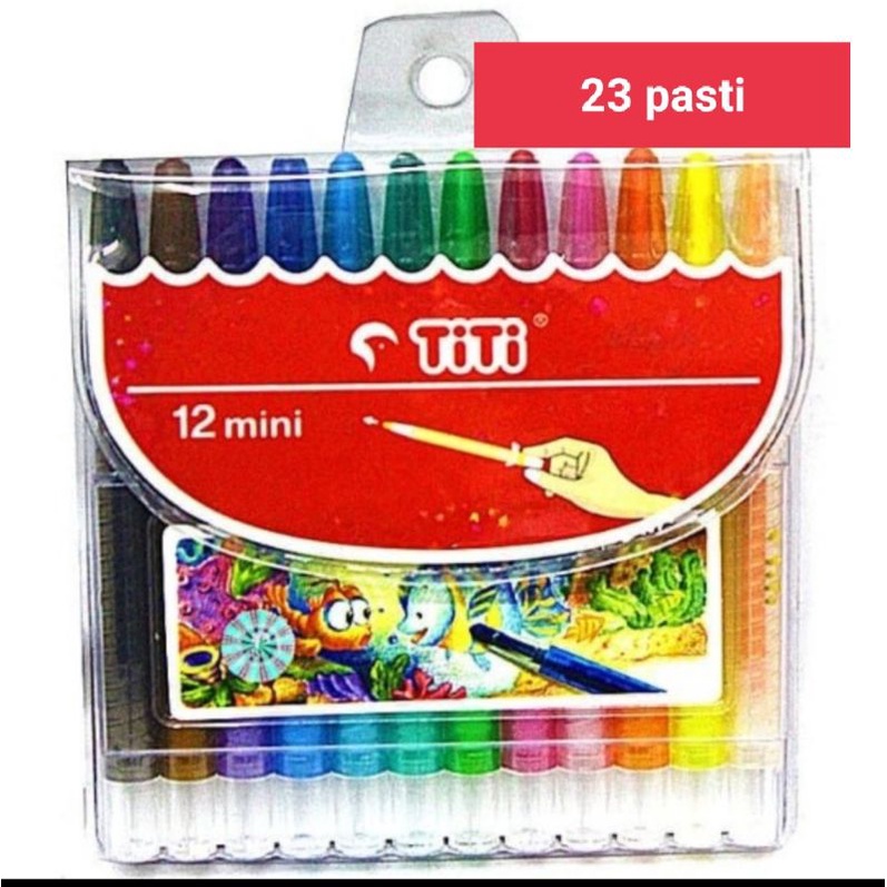 

Titi crayon putar 12 warna mini