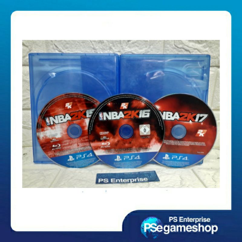 Ps4 NBA2K15 + NBA2K16 + NBA17 ( Cd Only + Box ) Tanpa Cover