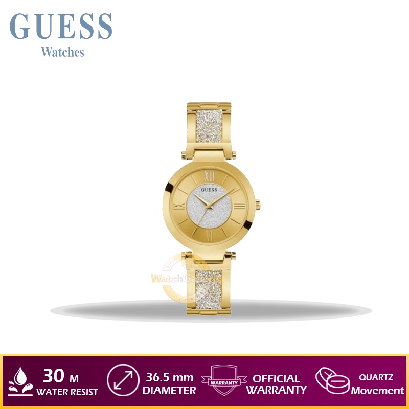 Jam Tangan Wanita GUESS W1288L2 - Gold Original