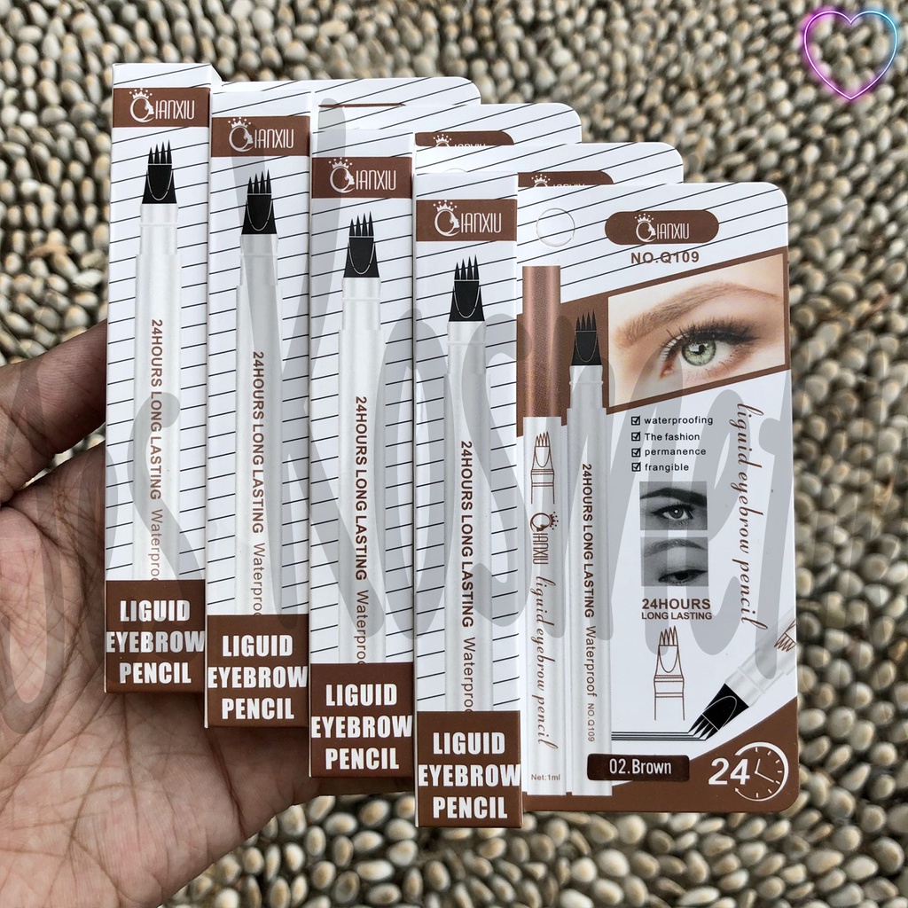 [LUSINAN] Qianxiu Pencil Eyebrow 4 Mata / Grosir Kosmetik
