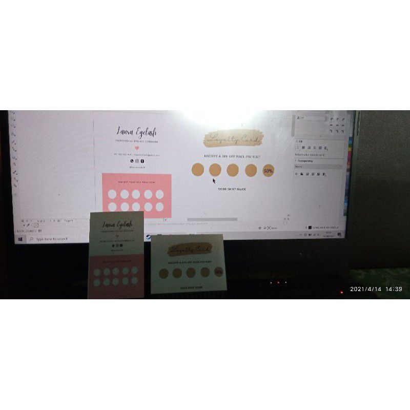 (TERMURAH) LOYALTY CARD,  ukuran 8x5, custom your design. harga untuk 50 lembar