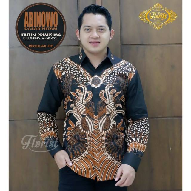 Kemeja Batik Lengan Panjang Batik Lapis Furing Bahan Batik Katun Primisima Batik Abinowo